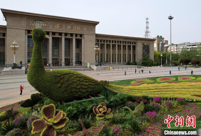 圖為航拍花壇。(無人機(jī)照片) 翟羽佳 攝