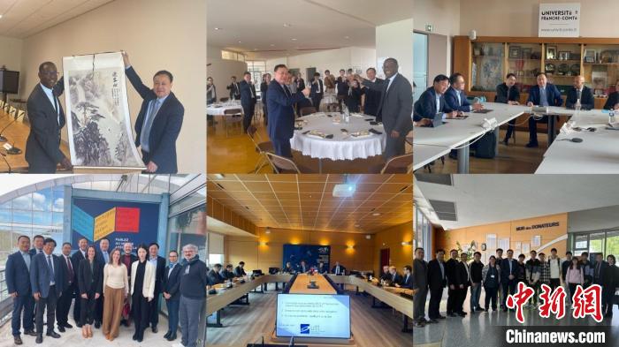 圖為法國(guó)站訪問留影?！“不沾髮W(xué)供圖。