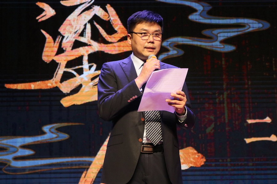 北京外國語大學(xué)黨委常委、副校長趙剛在活動現(xiàn)場講話。主辦方供圖