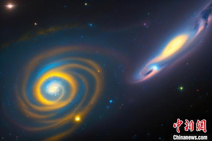 本星系群的三維藝術(shù)圖?！≈锌圃簢?guó)家天文臺(tái) 供圖