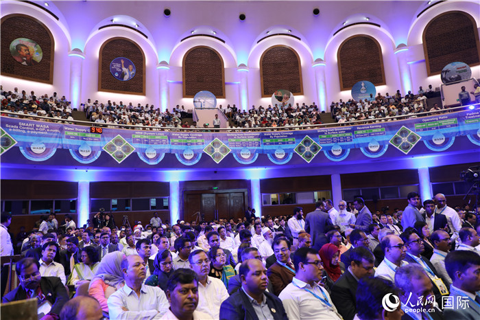 7月13日，達舍爾甘地污水處理廠項目竣工典禮舉行。人民網記者 孫廣勇攝
