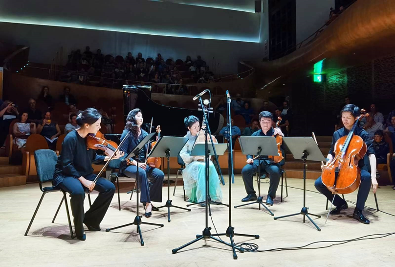 “古老文明的現代回聲——中國當代作曲家室內樂作品音樂會”在意大利舉行。中國駐意大利使館供圖