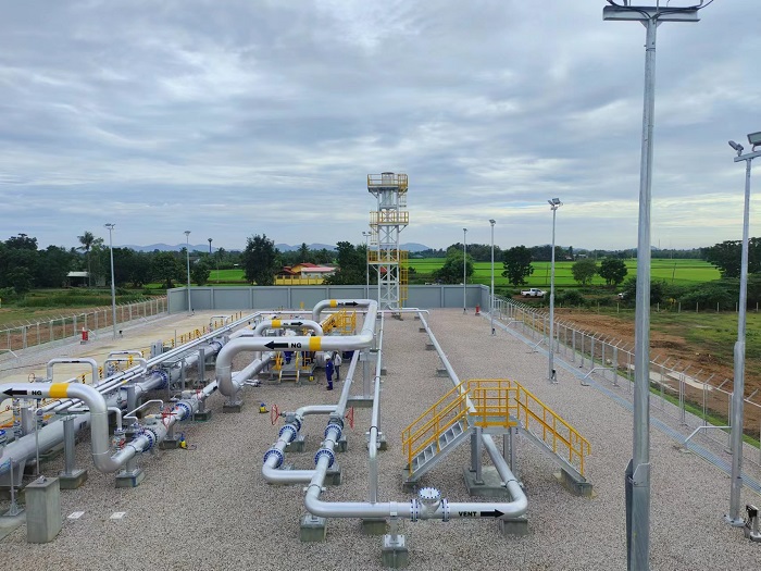 泰國(guó)新崗天然氣管道項(xiàng)目首站?？ì斎R 攝