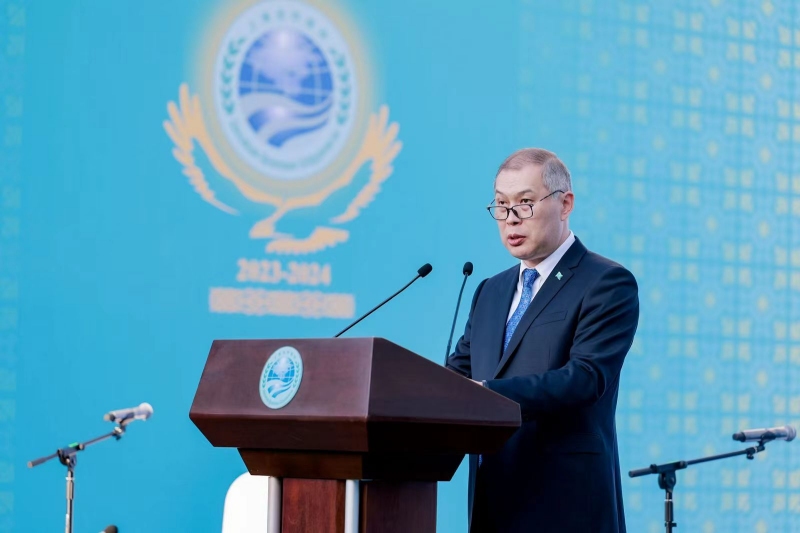 哈薩克斯坦駐華大使努雷舍夫致辭。主辦方供圖