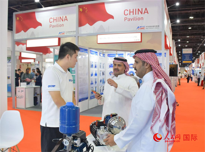 中企代表與外方嘉賓交流。人民網(wǎng) 塔里克·易卜拉欣攝