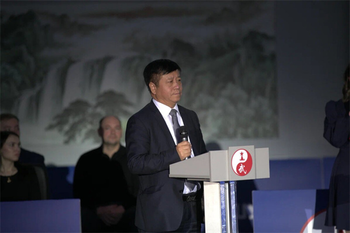 中國駐俄羅斯大使張漢暉致辭。駐俄羅斯大使館供圖