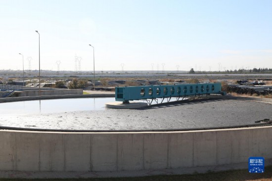 這是11月28日在突尼斯蘇塞市拍攝的中企承接建造的哈姆敦污水處理站一角。新華社記者 黃靈 攝