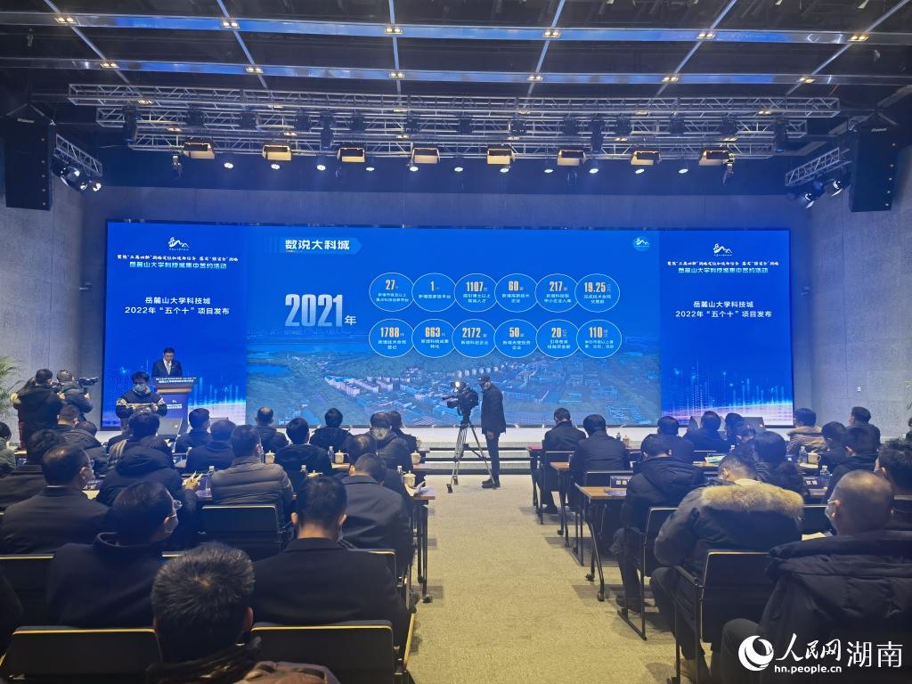 大科城管委會主任羅予武發(fā)布“五個十”項目。人民網(wǎng) 匡瀅攝