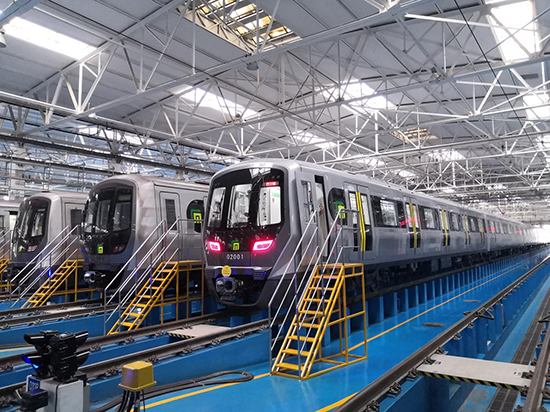 石家莊地鐵二號線列車。 中車齊車集團(tuán)石家莊公司供圖