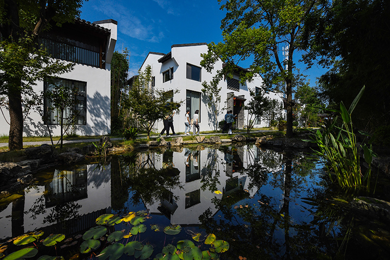 畈塘民宿群保留了江淮建筑的傳統(tǒng)風(fēng)格。吳芳攝