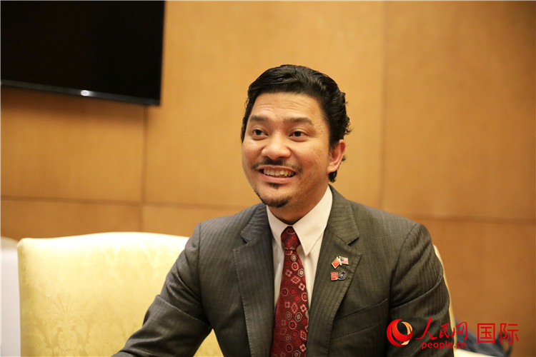 馬來西亞駐華大使館教育參贊沙烈胡丁在2024中國-東盟教育交流周期間接受人民網(wǎng)專訪。人民網(wǎng) 王婧攝