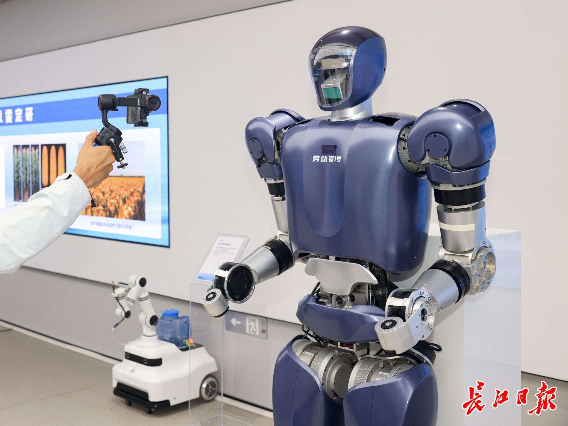 格藍(lán)若人形機(jī)器人。長(zhǎng)江日?qǐng)?bào)記者胡冬冬 攝