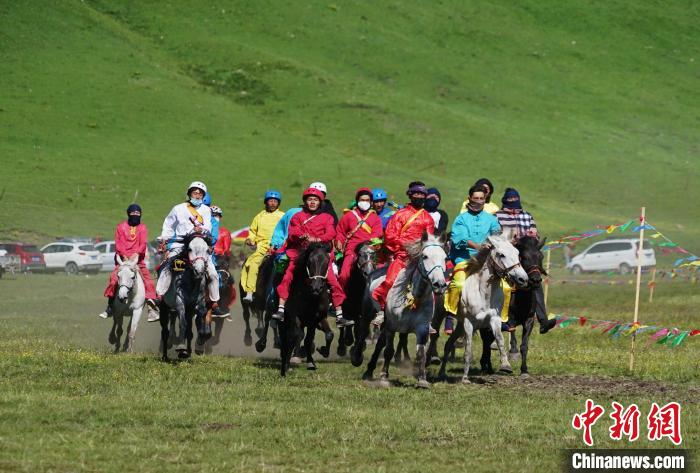 圖為選手進(jìn)行3000米賽馬比賽。　馬銘言 攝