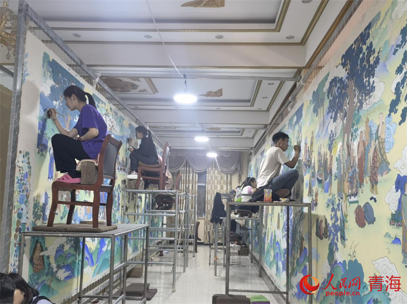 龍樹畫院傳習(xí)室。人民網(wǎng) 馬可欣攝