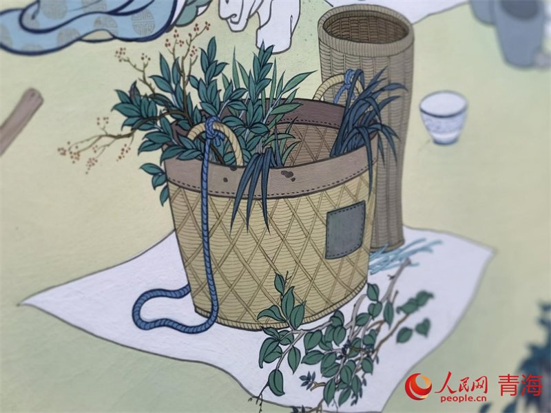 唐卡繪畫作品。人民網(wǎng) 馬可欣攝