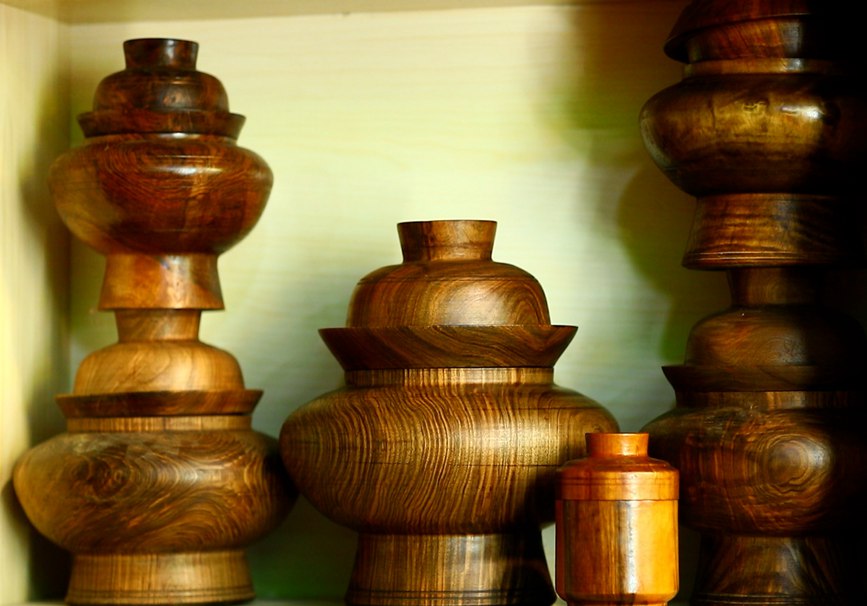 藏地木碗成品。