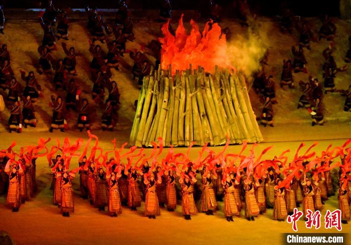 3月17日，西藏拉薩，《文成公主》大型史詩劇演出現(xiàn)場(chǎng)?！±盍?攝