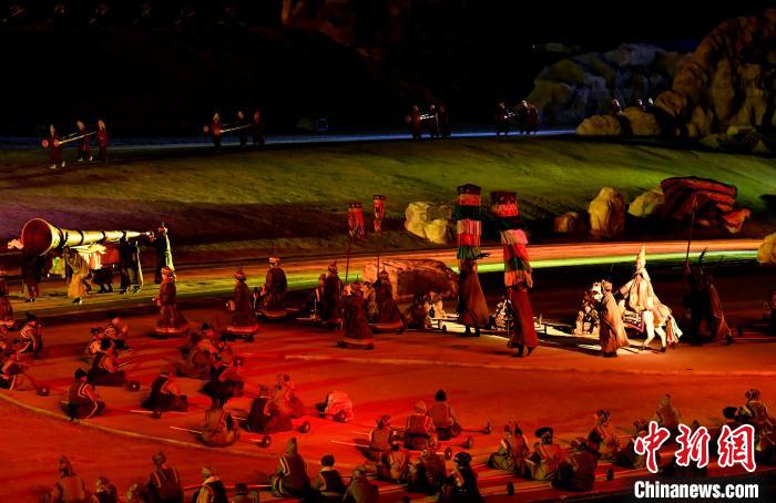 3月17日，西藏拉薩，《文成公主》大型史詩劇演出現(xiàn)場(chǎng)?！±盍?攝