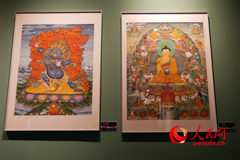 唐卡藝術作品。人民網(wǎng) 韋衍行攝