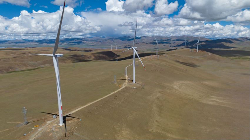 西藏措美哲古風(fēng)電場。受訪者供圖