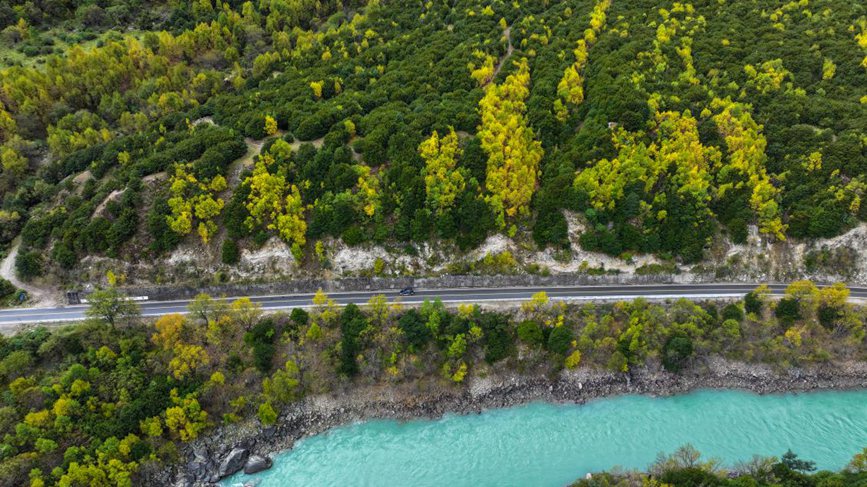 去往墨脫的路上，秋色正明。張澤坤攝