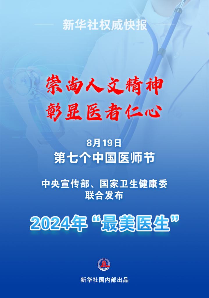 新華鮮報(bào)|致敬“白衣戰(zhàn)士”！2024年“最美醫(yī)生”發(fā)布